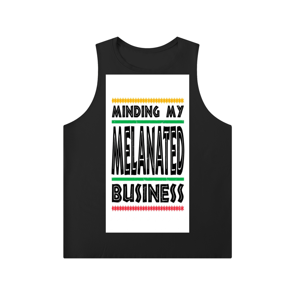 Minding my melanated business Solid Color Tank Top