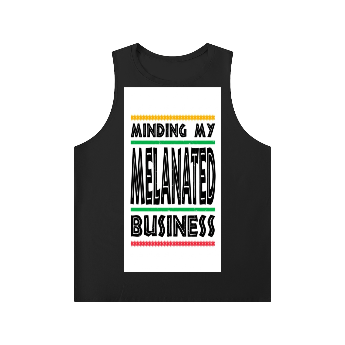 Minding my melanated business Solid Color Tank Top